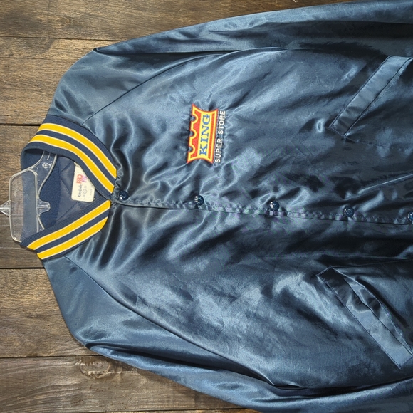 Vintage 100% nylon King super store King Louie bomber jacket made in USA XL - Picture 1 of 4